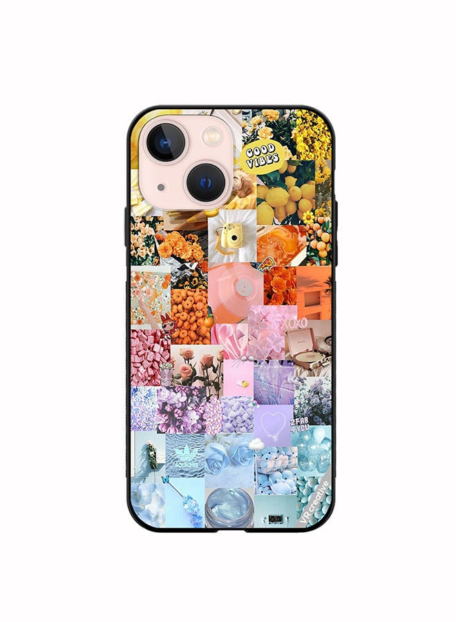 VR CREATIVE Protective Case Cover For Apple iPhone 13 mini Good Vibes Photo Colleges Design Multicolour - Image 1