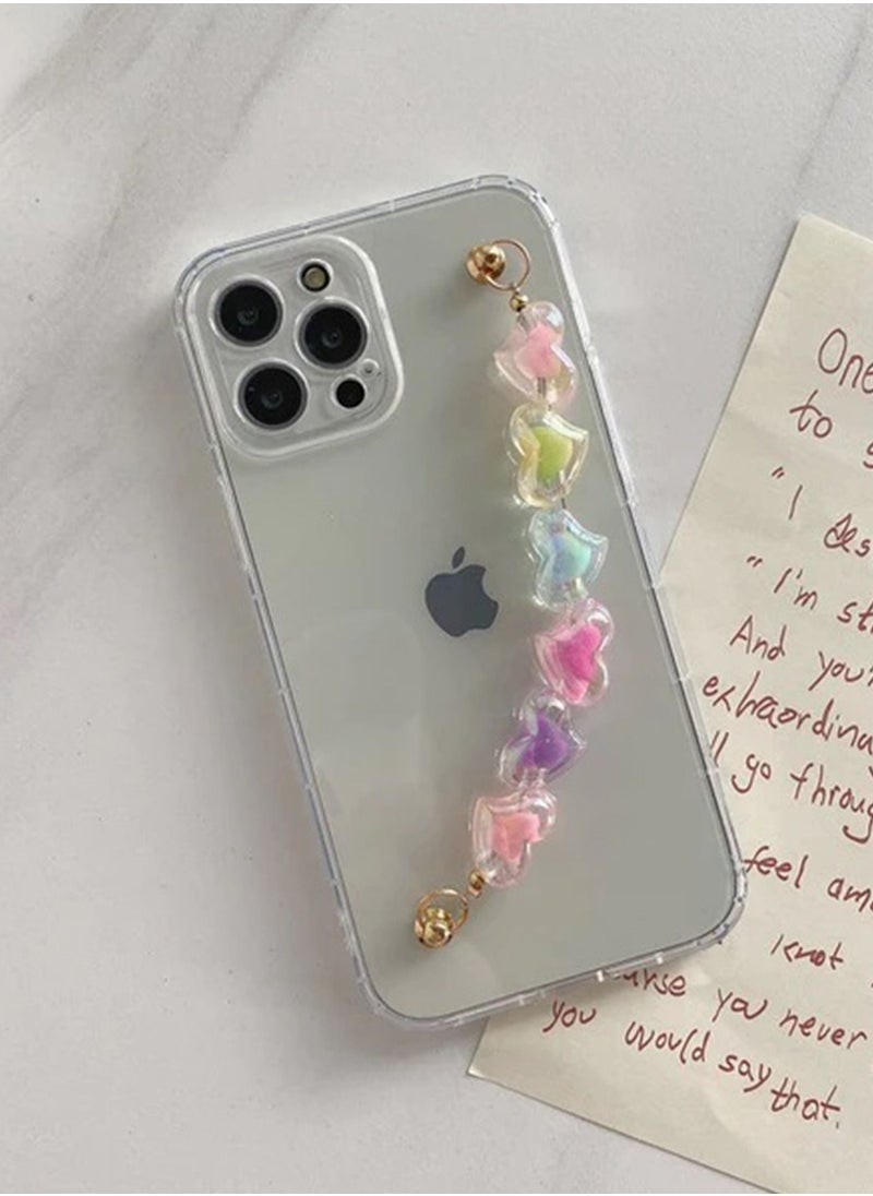 LAOONT - iPhone 12 Cover With a Colorful Hearts Chain - Image 1