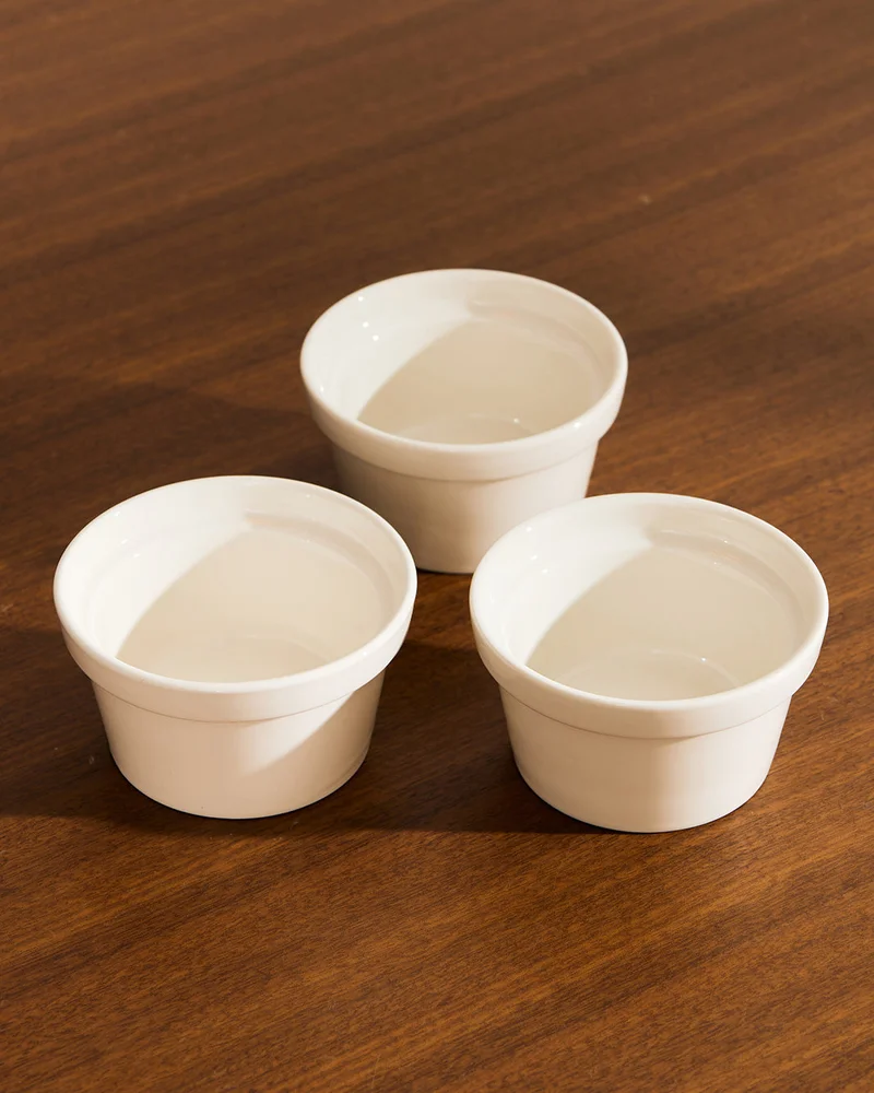 Redtag White Porcelain Round Bowl Set (3 Piece)