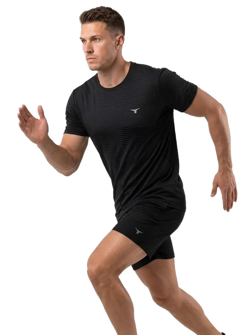 Thugfit Black THUGFIT AirmanArmor - Men's Muscle Fit T-Shirt - Black for Men | Best Price UAE