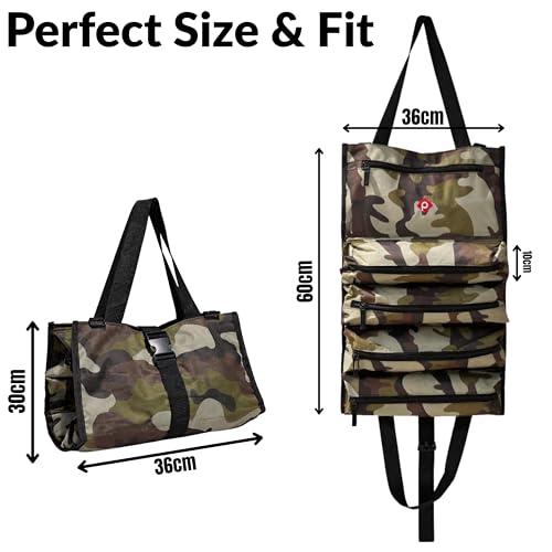 PAHAL Roll-Up Wrench Pouch Tool Bag, Heavy Duty Waterproof Nylon Tool Organizer for Mechanics, 5 Zipper Pockets, Portable Roll Up Tool Kit for Spanner, Wrench, Garage & Bike Repair - Image 3