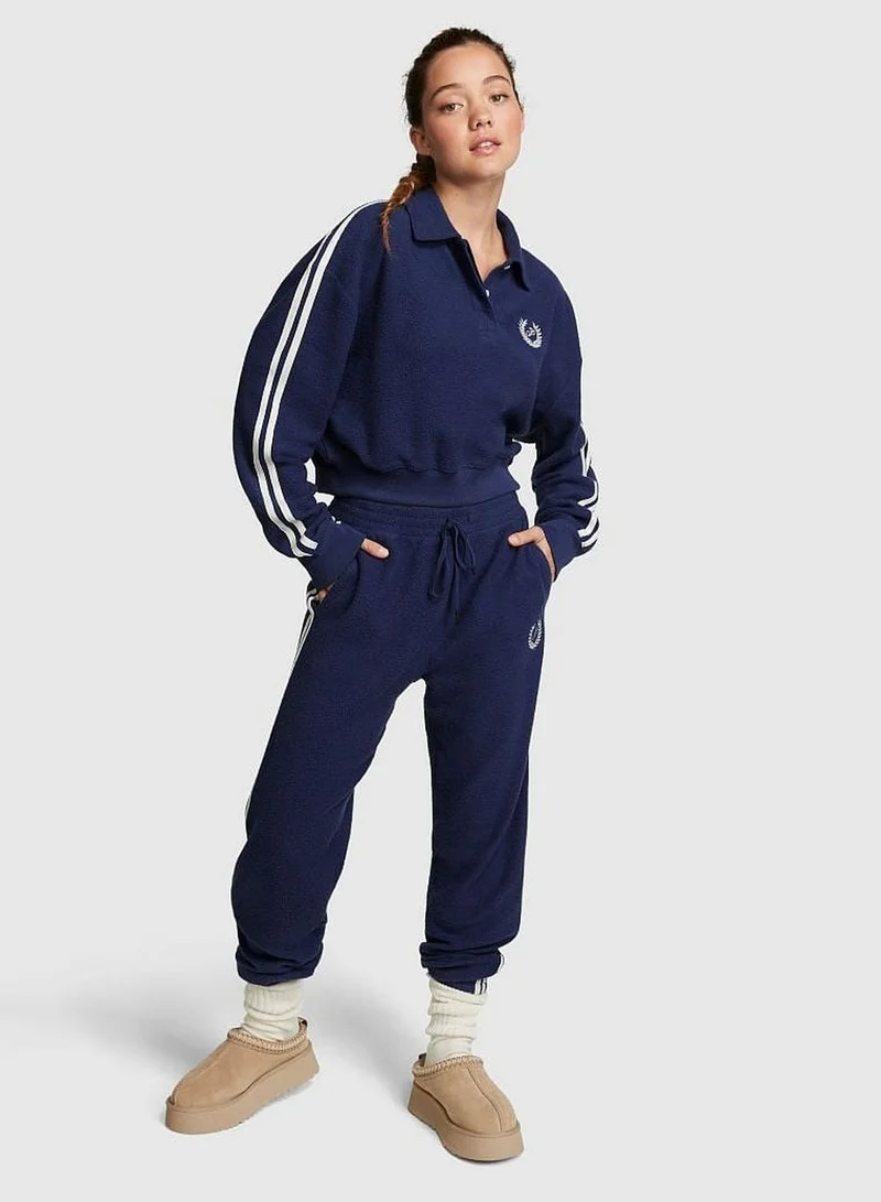 PINK Reverse Fleece High-Waist Gym Pants