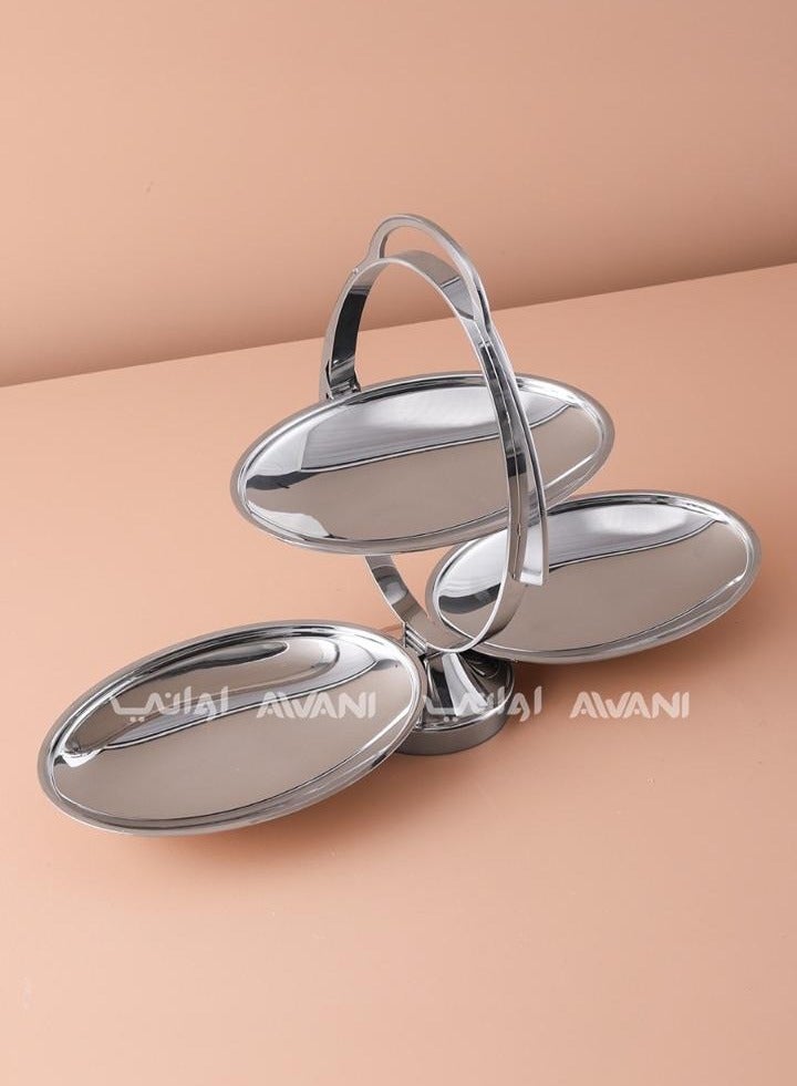 لوبا حامل الكيك قابل للطي بثلاث طبقات - Image 1