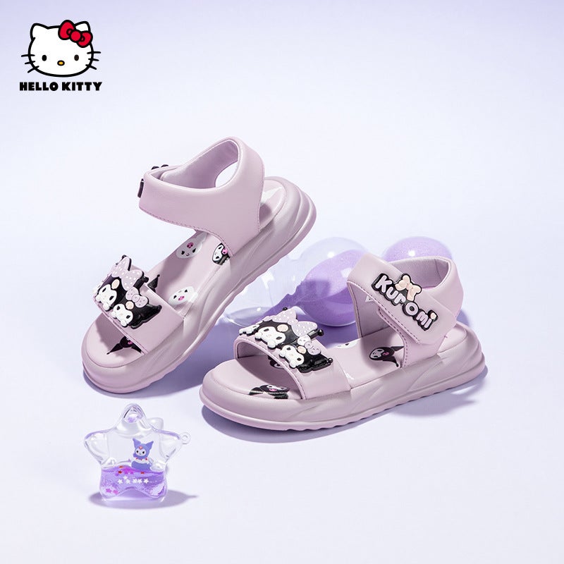 Batch Casual Summer Children'S Cartoon Open Toe Soft Bottom Beach Shoes Baby Girl Slip-On Princess Sandals - Image 2