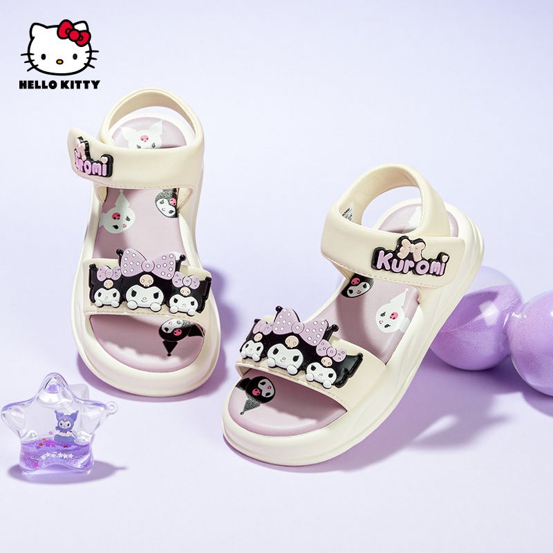 Batch Casual Summer Children'S Cartoon Open Toe Soft Bottom Beach Shoes Baby Girl Slip-On Princess Sandals - Image 3