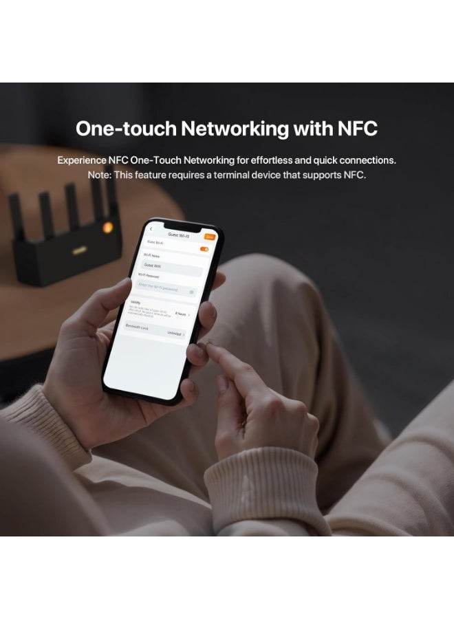 Tenda RE6L/TE6L Pro Wi-Fi 7 Router (BE5100 Dual-Band 4323Mbit/s 5GHz, 688Mbit/s 2.4GHz) Vertical Antennas, Wi-Fi+, 1x2.5Gbps + 3xGigabit WAN/LAN Ports, MLO, 4K-QAM, NFC, VPN, WPA3, VR/AR Gaming/8K BE5100 Wi-Fi 7 Router - Image 2