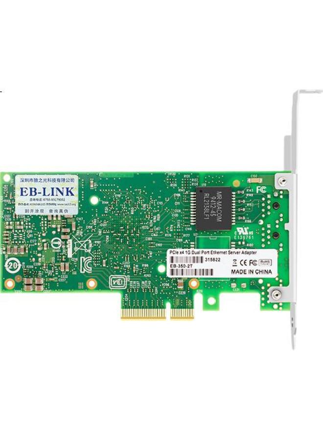 Eb-Link Intel I350Am2 Chip, Pcie X4 Gigabit Dual-Port Server Network Card, I350-T2V2 Version, Electrical Port, Machine Vision Industrial Camera - Image 1