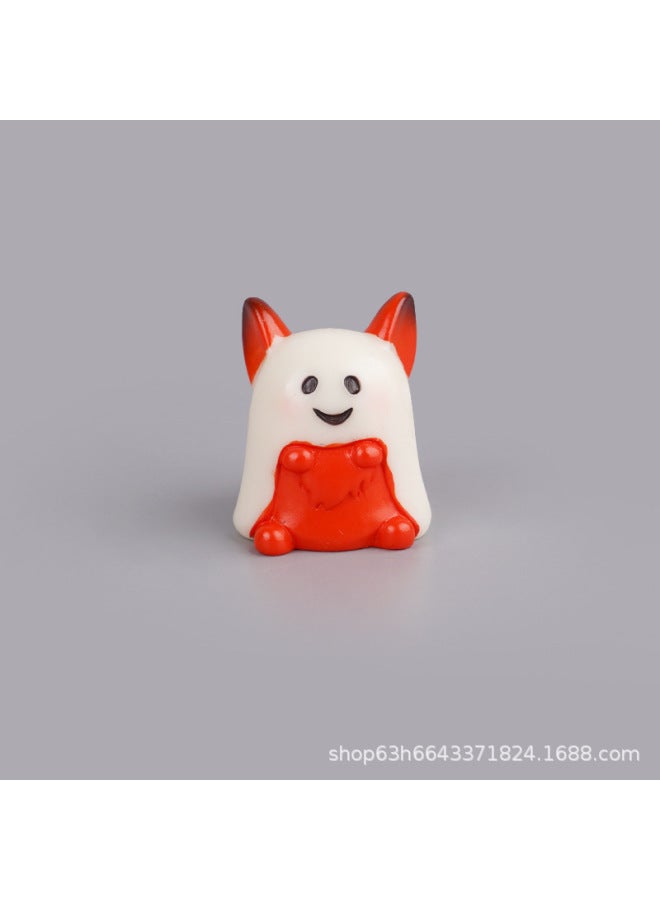 Loquat Trade Micro Landscape  Pumpkin Accessories Small Ornaments Resin Ghost Ornaments Decorations Landscape-Color:No. 7 - Image 1