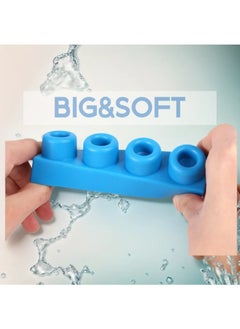 Generic 50 PCS Soft Rubber Building Blocks Set, Montessori Education Toy, STEM DIY Blocks for Early Development,3D Boilable Bite- Resistant Teethers, Safe & Smooth Silicone Sensory Stacking Rock, Large Construction Bath Toy for Toddlers, ldeal for Kids Age 12 Months+  - Image 4