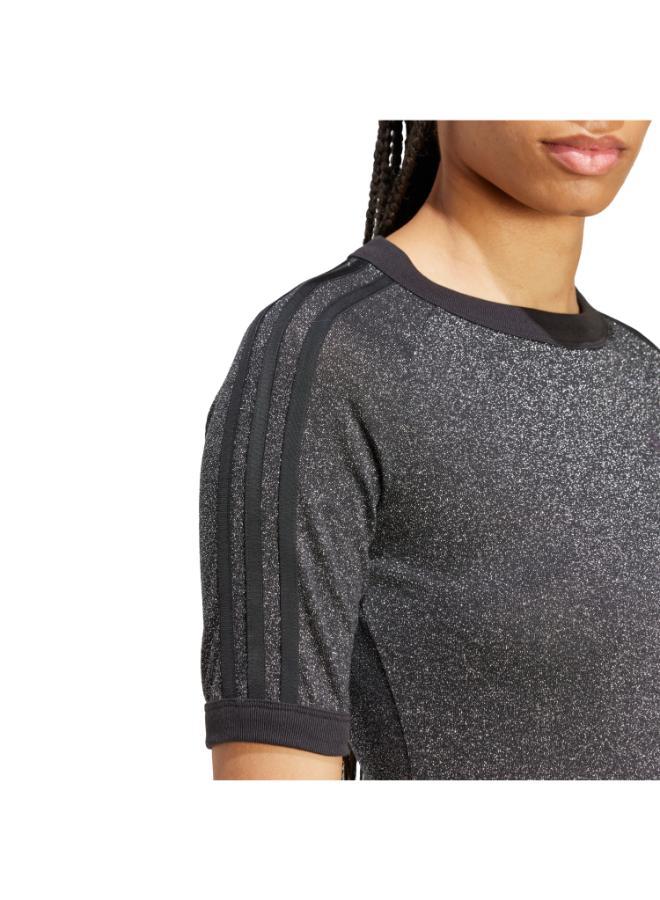 adidas Originals Adicolor Holiday Glitter 3-Stripes Dress - Image 4