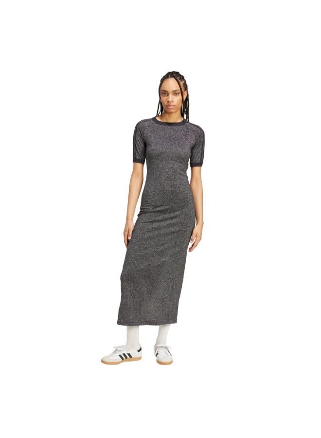 adidas Originals Adicolor Holiday Glitter 3-Stripes Dress - Image 1