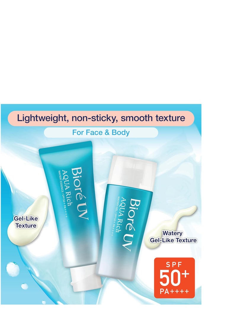 Kao Biore UV Aqua Rich Watery Essence SPF50+ ,Pack of 2