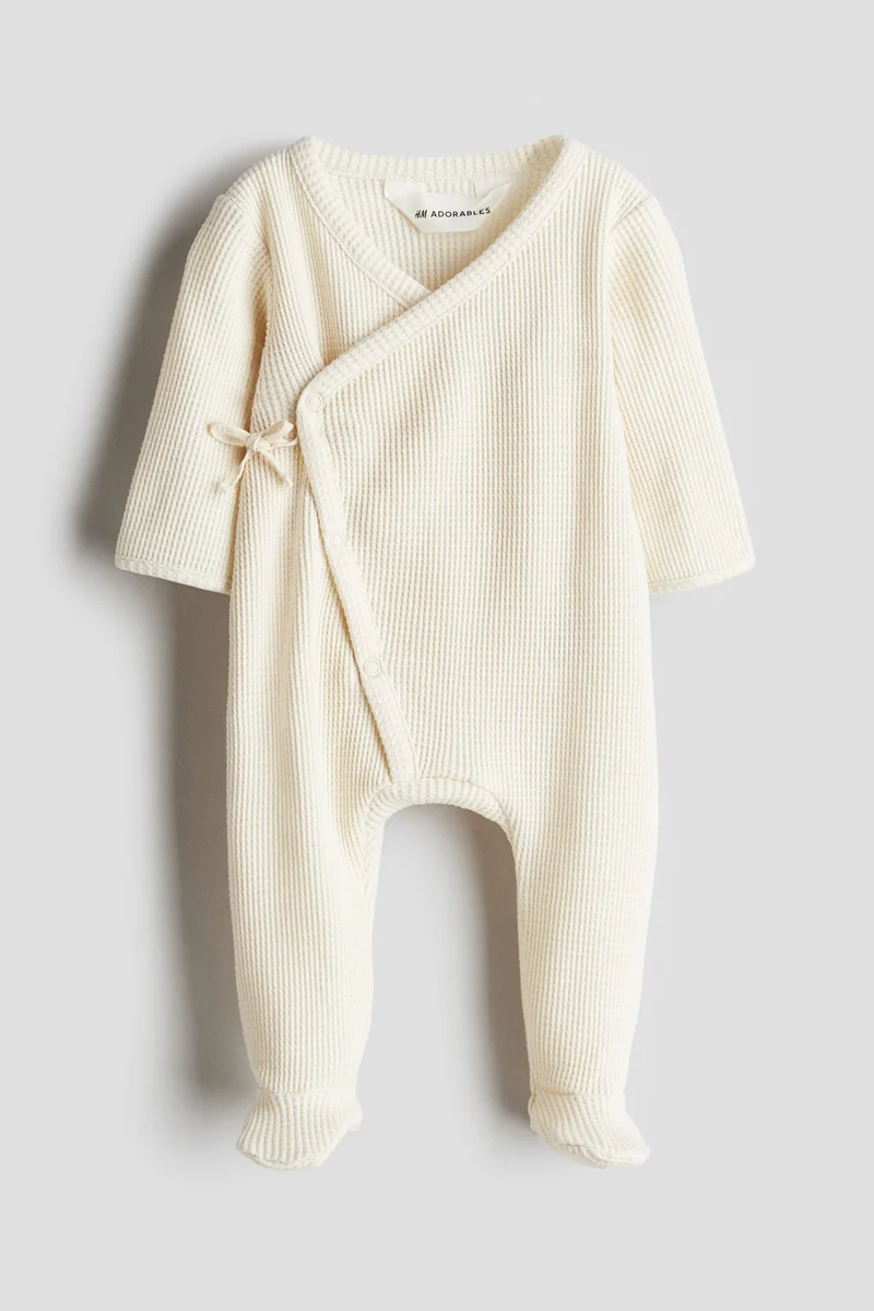 H&M Waffled cotton romper suit