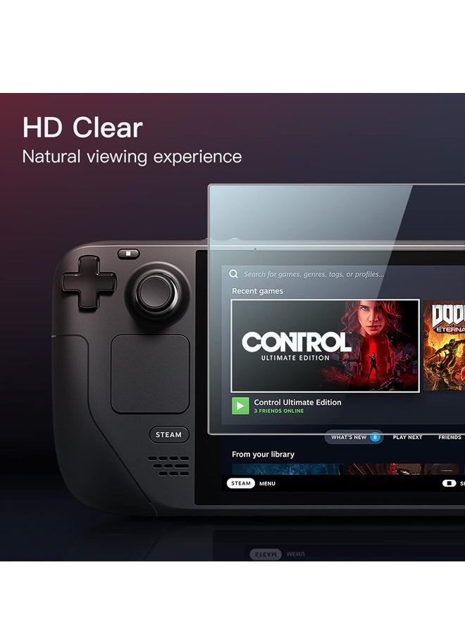 2 Pack Screen Protector for Steam Deck OLED, Tempered Glass Compatible with Steam Deck OLED 7.4-inch 2023 - Image 3