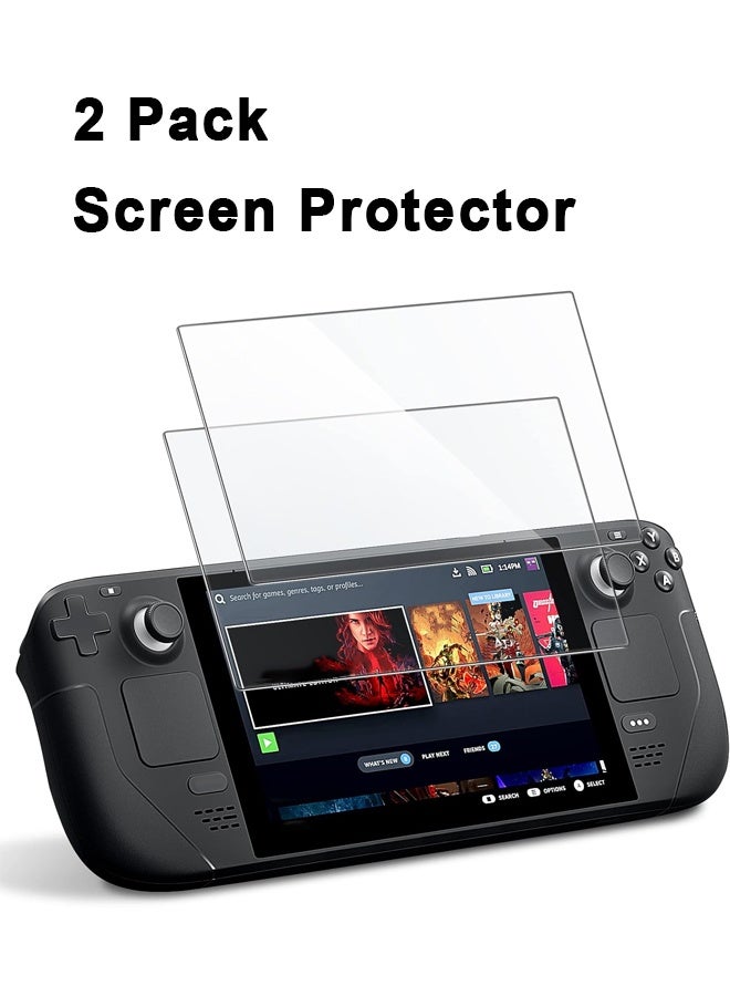 2 Pack Screen Protector for Steam Deck OLED, Tempered Glass Compatible with Steam Deck OLED 7.4-inch 2023 - Image 1