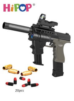 HIPOP Glock Children's Toy Gun,Shell Ejecting Soft Bullet Gun Toy,With Rich Tactical Accessories,Pistol Toy for Kids  - Image 1