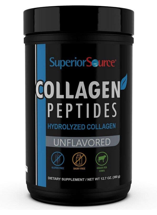 Superior Source Superior Source Collagen Peptides Hydrolyzed Collagen - from Grass-Fed Cows - Supports Healthy Hair, Skin, Nails, Ligaments & Tendons - Gluten-Free & Dairy-Free - Unflavored, 12.7 oz  - Image 1