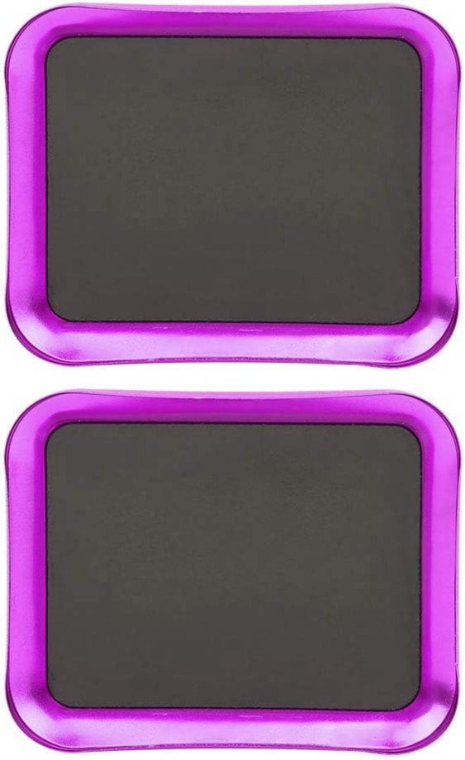 2PCS Magnetic Screw Organizer Trays, Aluminum Alloy Magnetic Parts Tray, Small Parts and Screws Holder for RC Model, Drone Repairing Tool, 105x85mm (Purple) - Image 1