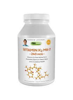 Andrew Lessman Vitamin K2 Mk7 240 Mcg 30 Softgels Essential For Healthy Calcium Utilization Promotes Optimum Skeletal Heart And Arterial Health. No Additives. Small Easy To Swallow Softgels  - Image 1