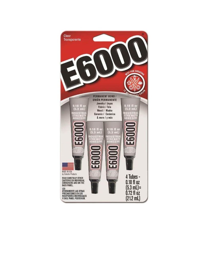 E6000 Industrial Strength Adhesive 0.1 8oz 4pcs - Image 3
