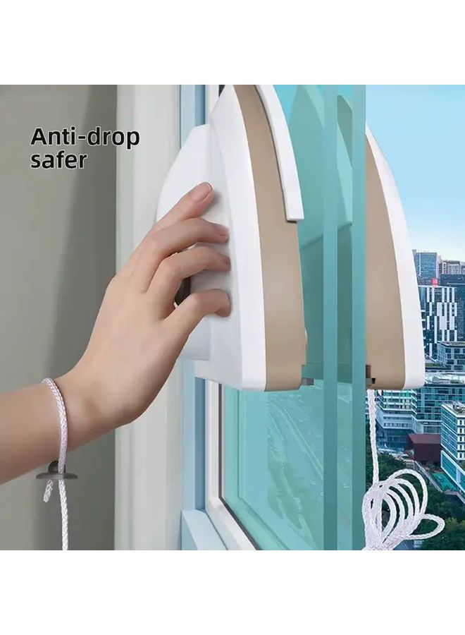 Magnetic Window Cleaner For Single Layer Glass 3-8mm With Extendable Handle Blue - Image 5