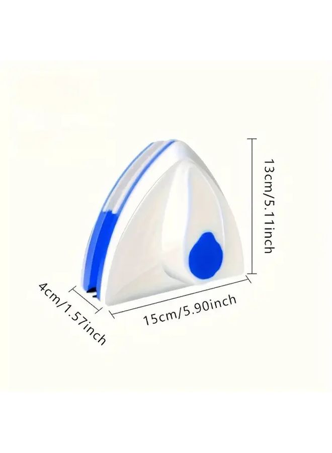 Magnetic Window Cleaner For Single Layer Glass 3-8mm With Extendable Handle Blue - Image 4