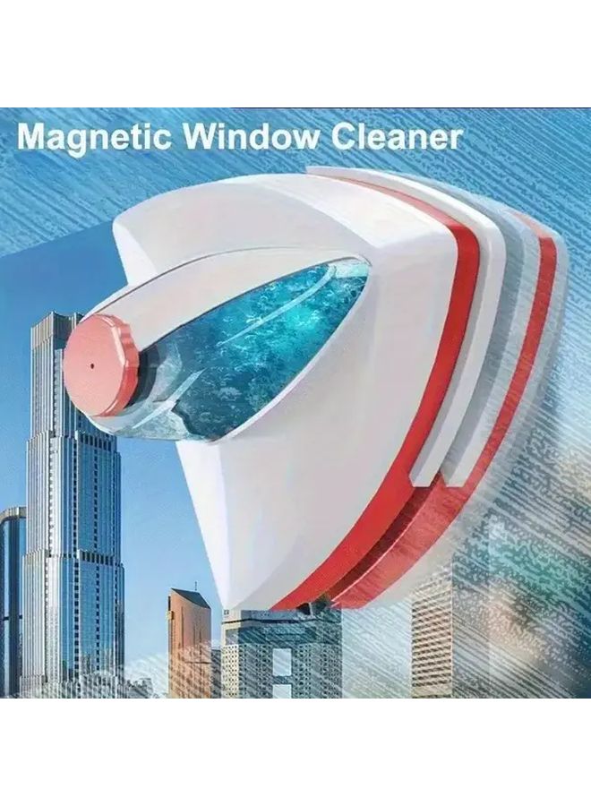 Magnetic Window Cleaner For Single Layer Glass 3-8mm With Extendable Handle Blue - Image 2