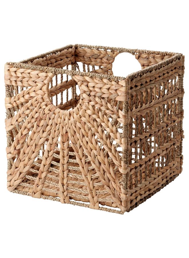 erorex Basket, Natural Water Hyacinth/Seagrass, 32X33X32 Cm - Image 1