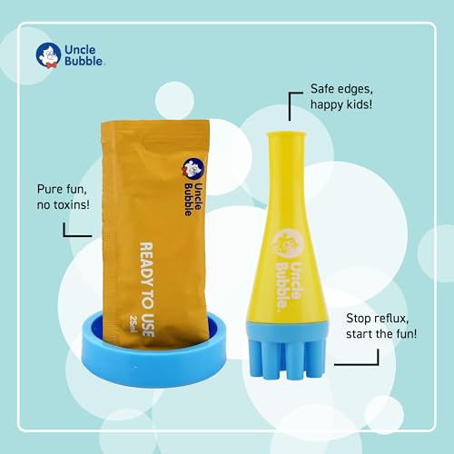 Uncle Bubble Blower for Kids and Toddlers, Mini Bubble Blower Makes Thousands of Bubbles Ease, Plastic Reduction Version - Image 3