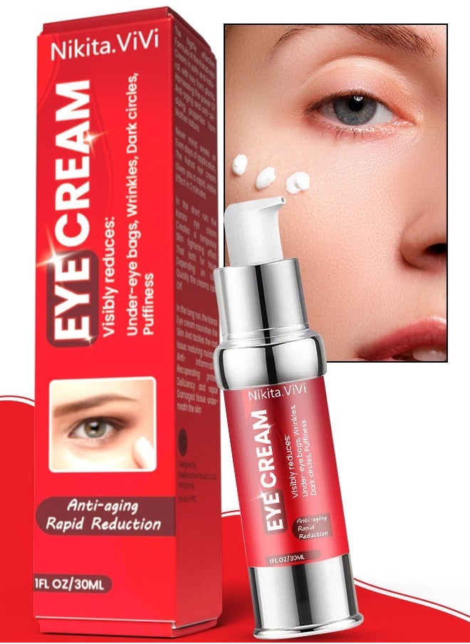 NIKITA.VIVI Anti-Aging Eye Cream Brightening Eye Cream for Puffiness and Bags under Eyes Reduces Fine Lines and Dark Circles Fine Lines & Under Eye Wrinkles for Women 30ml  - Image 1