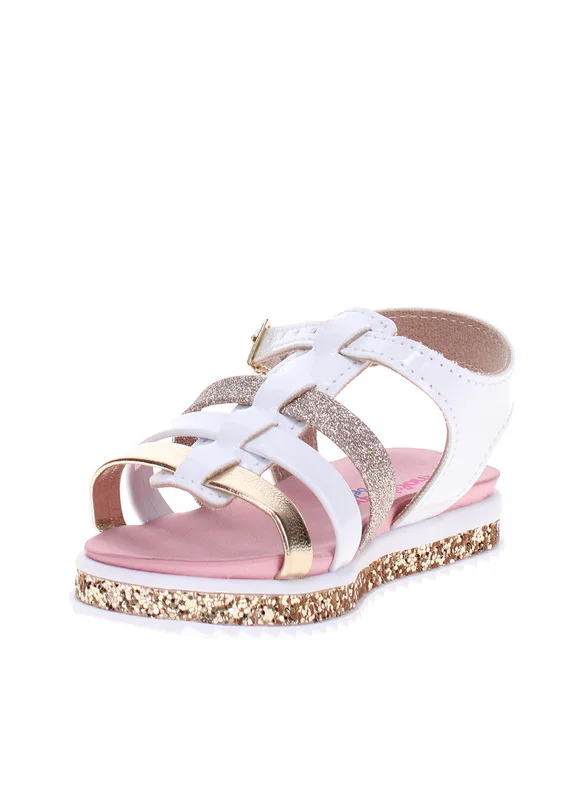 MOLEKINHA Molekinha Infant Girls Sandals With Back Strap White | Made In Brazil