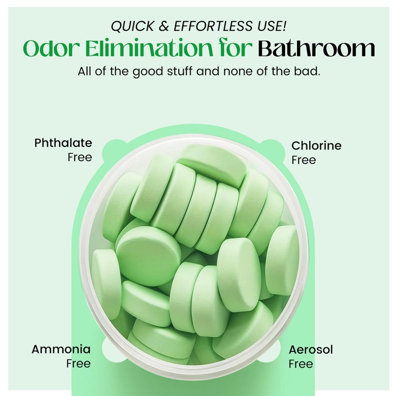 FreshExit Toilet Deodorizer Tablets â€“ Drop One In and Go â€“ 60 Count Citrus Scent â€“ Odor Elimination for Bathroom â€“ Replaces Toilet Spray â€“ Long Lasting â€“ Fresh Bowl Freshener - Image 5