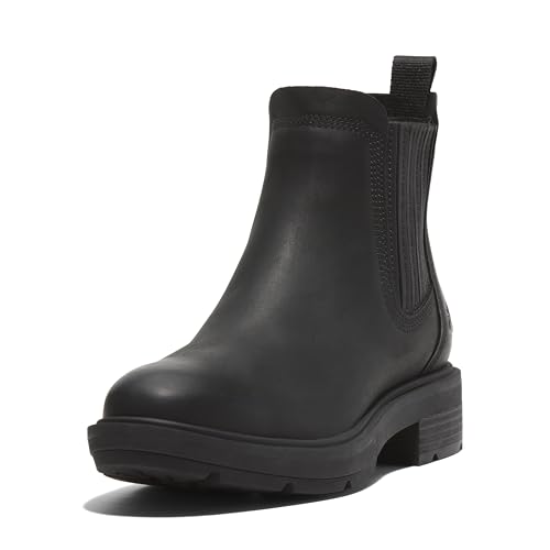 Timberland Women's Brimfield Mid Chelsea Boot, Black Full Grain, 8.5 Medium - Image 1