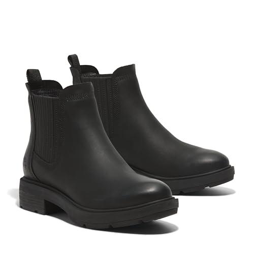 Timberland Women's Brimfield Mid Chelsea Boot, Black Full Grain, 8.5 Medium - Image 5