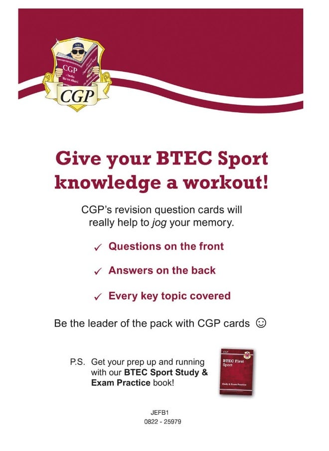 Coordination Group Publications Ltd (CGP) BTEC First in Sport: Revision Question Cards  - Image 2