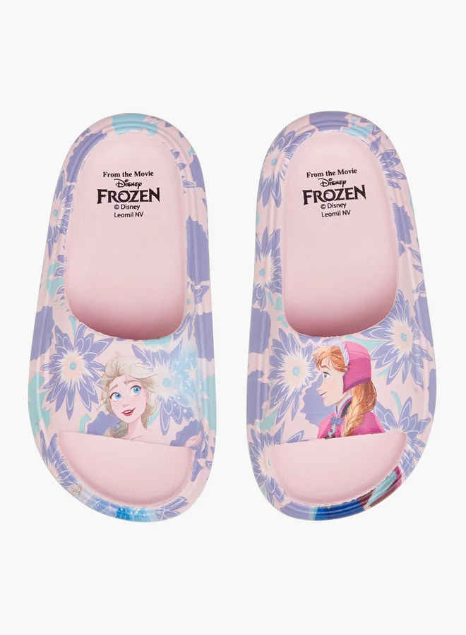 ديزني Girls Frozen Print Slip-On Slides