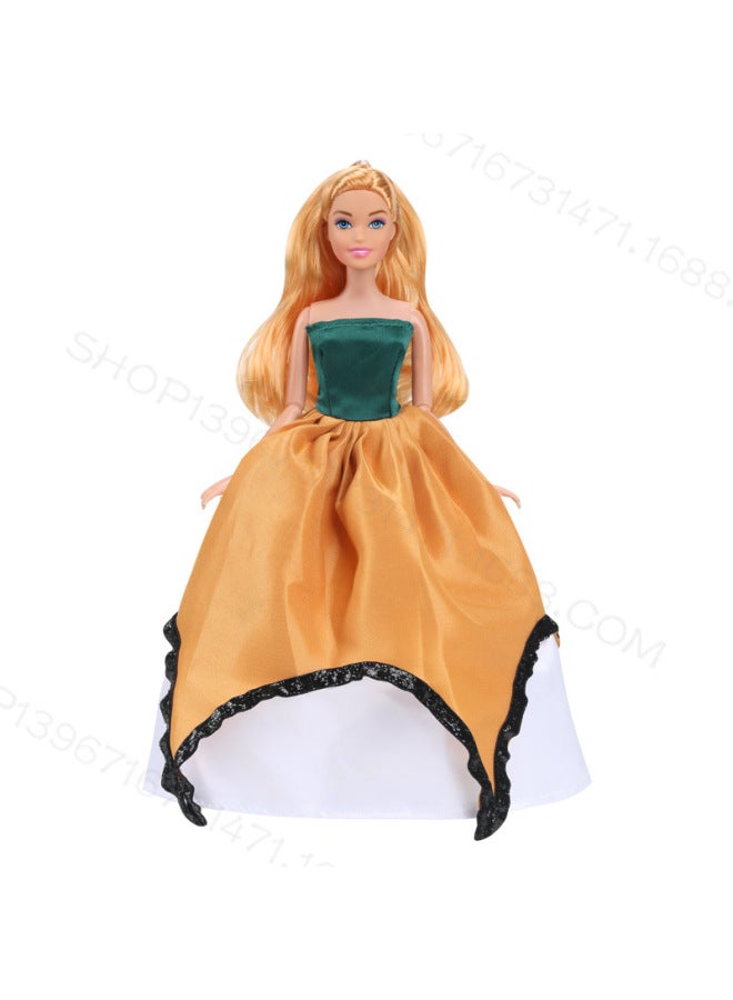 30cm Doll All-inclusive Wedding Dress Girl Play House Trailing Dress Random 10 Pieces 5 Pieces One Pack Foreign Trade-Color:SS3-4-Height:Just Skirt  - Image 3