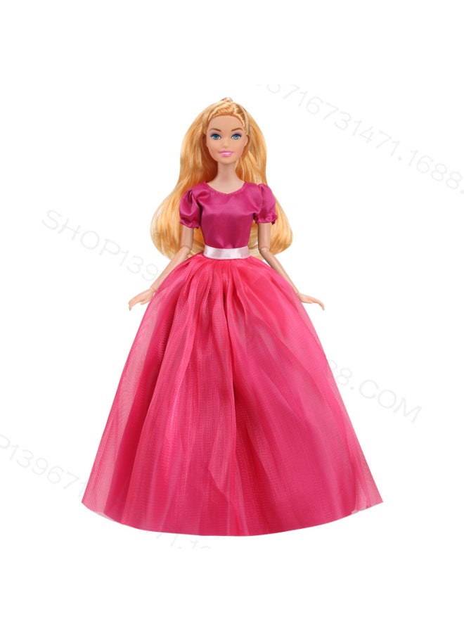 30cm Doll All-inclusive Wedding Dress Girl Play House Trailing Dress Random 10 Pieces 5 Pieces One Pack Foreign Trade-Color:SS3-4-Height:Just Skirt  - Image 1