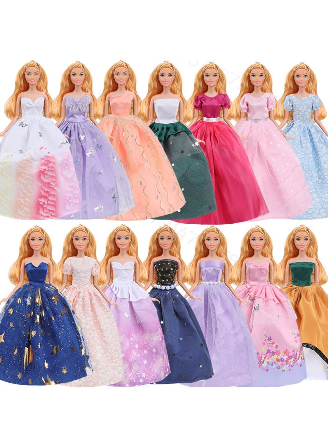 30cm Doll All-inclusive Wedding Dress Girl Play House Trailing Dress Random 10 Pieces 5 Pieces One Pack Foreign Trade-Color:SS3-4-Height:Just Skirt  - Image 2