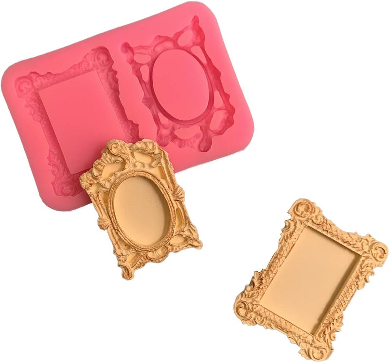 Snoogg Photo Frame Resin Silicone Mold Picture Frame 2 Cavity for Mini polaraids, minature, Doll House, Scrapbook Gifting and More - Image 2