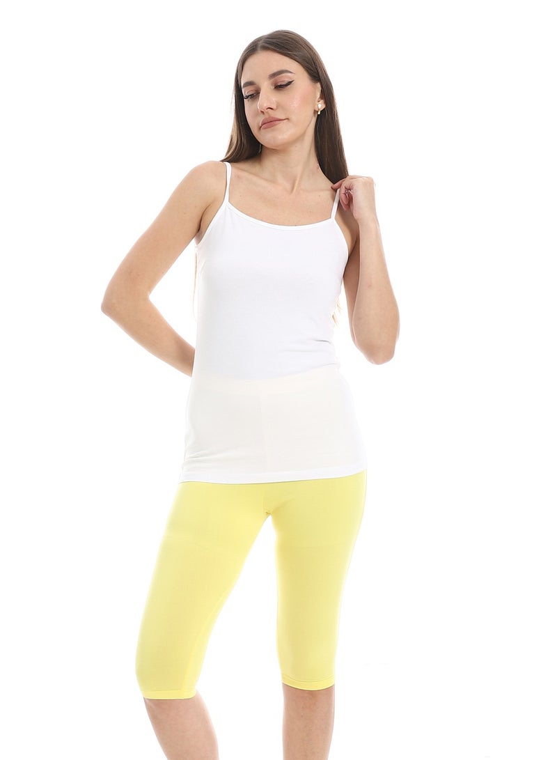 Andora White Spaghetti Sleeves Slip On Top_White - Image 5