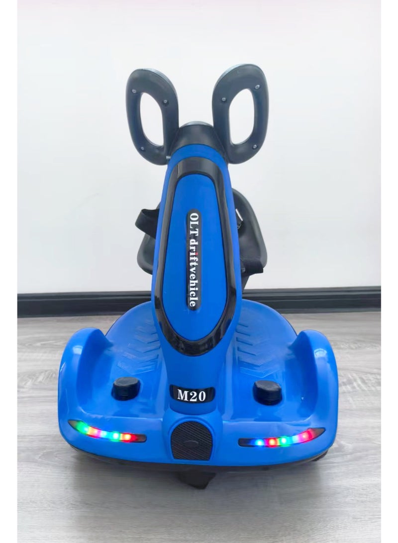 Bolivia's Multi-function Electric Scooter for Children, Four-Wheel Electric Scooter with Double Drive, Music and Light, UK Plug, Electric Scooter for 1-7 Years Kids Boys Girls - Image 2