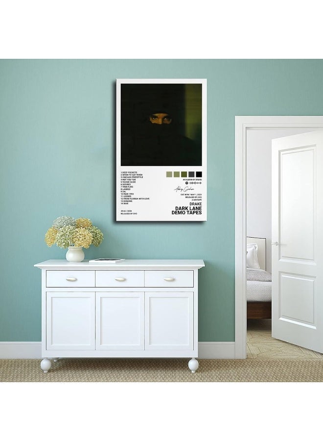 Home Trove QEWRT Drake Posters Dark Lane Demo Tapes Album Cover Posters Wall Art Print Decor Canvas Posters for Room Aesthetic Unframe:12x18inch(30x45cm)  - Image 4