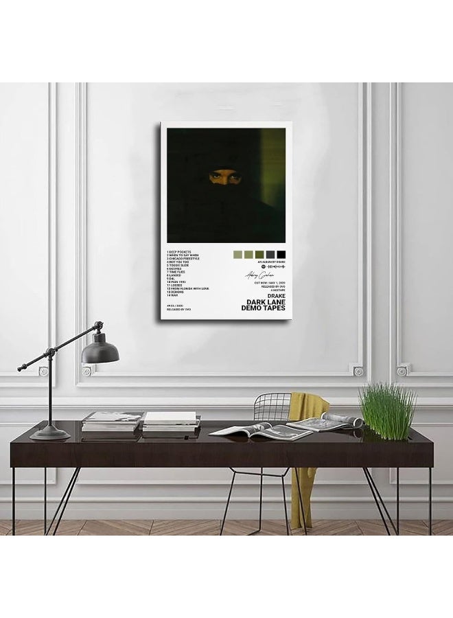 Home Trove QEWRT Drake Posters Dark Lane Demo Tapes Album Cover Posters Wall Art Print Decor Canvas Posters for Room Aesthetic Unframe:12x18inch(30x45cm)  - Image 3
