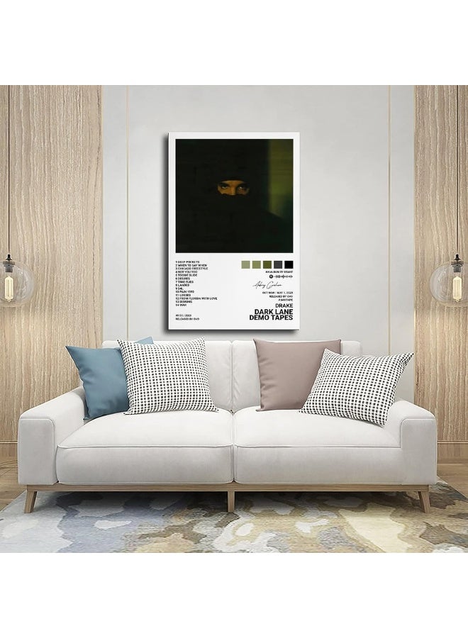 Home Trove QEWRT Drake Posters Dark Lane Demo Tapes Album Cover Posters Wall Art Print Decor Canvas Posters for Room Aesthetic Unframe:12x18inch(30x45cm)  - Image 5