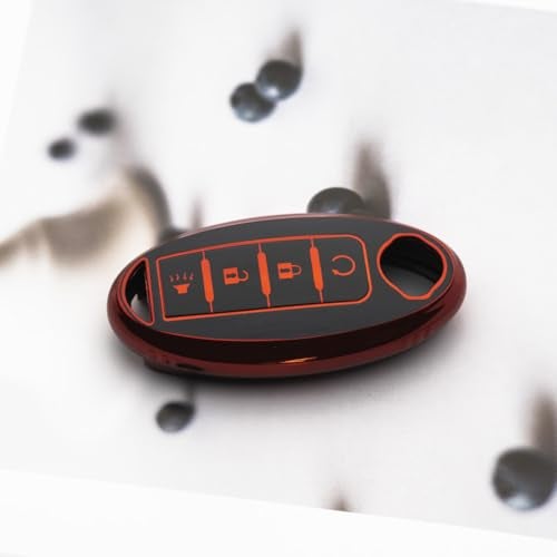 Tautrophen Key Fob Cover Fit for Nissan Infiniti Rogue Pathfinder Armada Murano kicks Frontier Titan 4 Buttons Smart Key - Image 2