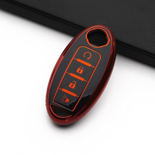 Tautrophen Key Fob Cover Fit for Nissan Infiniti Rogue Pathfinder Armada Murano kicks Frontier Titan 4 Buttons Smart Key - Image 5
