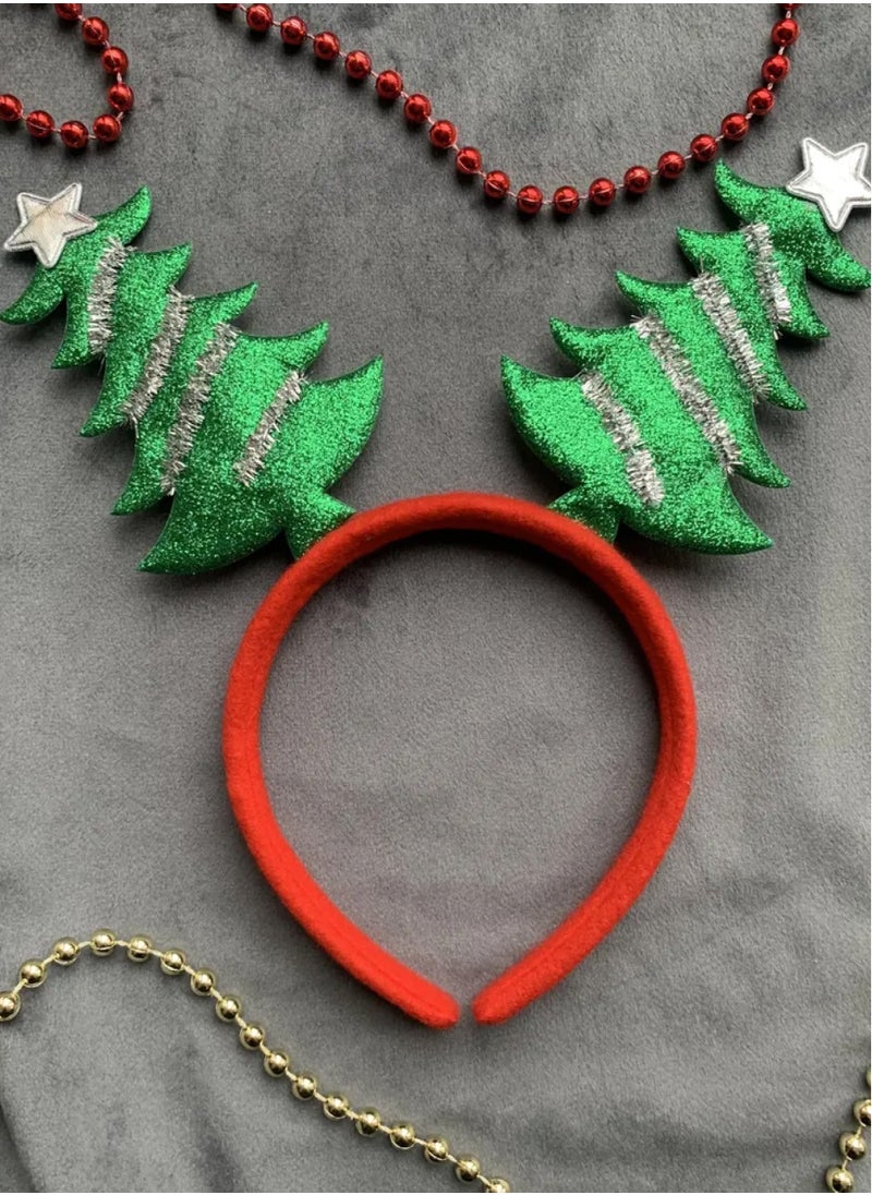 ZAFAA HOME Christmas Tree Antler Headband – Festive Holiday Accessory for Parties and Costumes, Lightweight 23x17cm  - Image 2