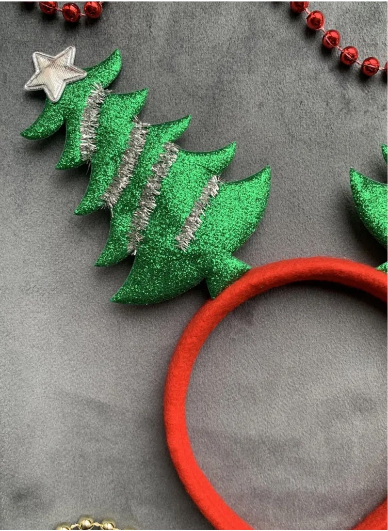 ZAFAA HOME Christmas Tree Antler Headband – Festive Holiday Accessory for Parties and Costumes, Lightweight 23x17cm  - Image 4