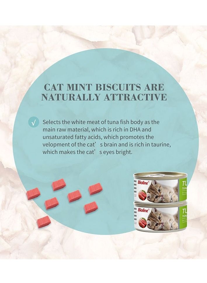 Bioline طعام قطط من التونة المعلبة 10×80 جرام - Image 2
